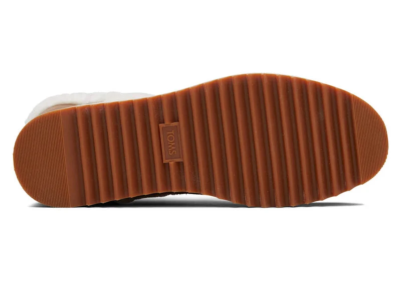 TOMS Damen Makenna Lederstiefel - Taupegrau