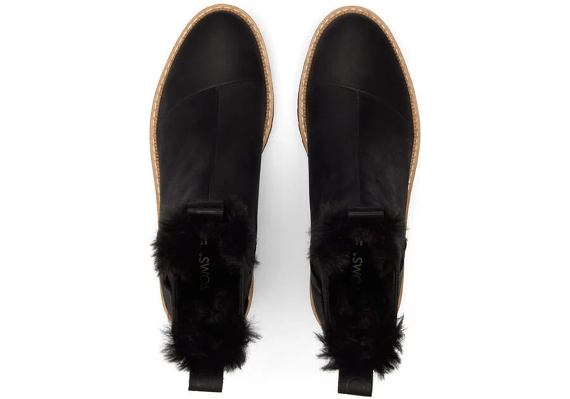 TOMS Damen Dakota Lederstiefelette - Schwarz