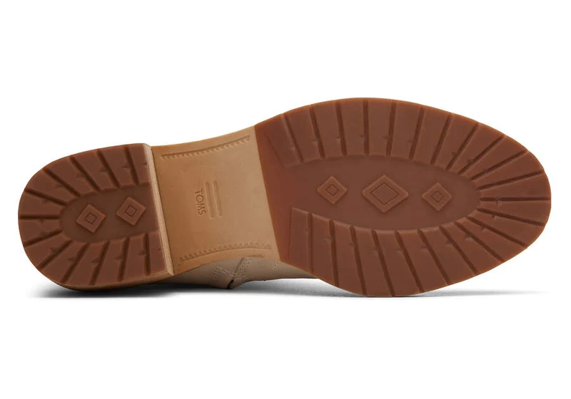 TOMS Damen-Stiefelette „Marina“ aus Leder – Beige