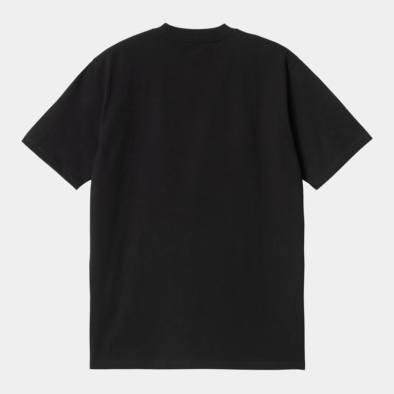 Carhartt WIP Herren Liquid Script Kurzarm-Bio-T-Shirt – Schwarz