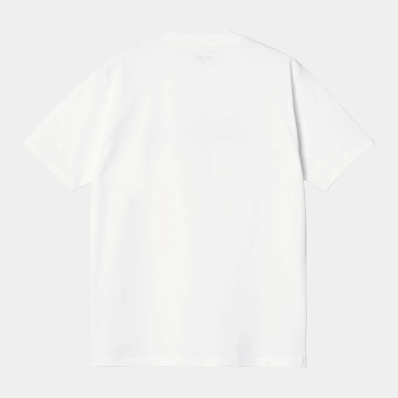Carhartt WIP Herren Liquid Script Kurzarm-Bio-T-Shirt – Weiß