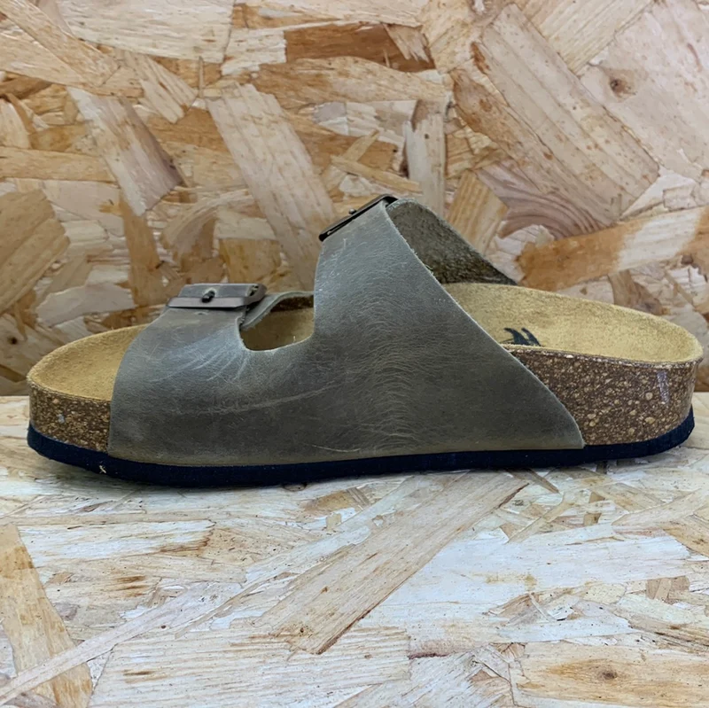 Plakton Damen Malaga Mid Apure Ledersandale – Khaki