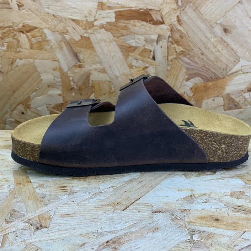 Plakton Damen Malaga Mid Apure Ledersandale – Dunkelbraun