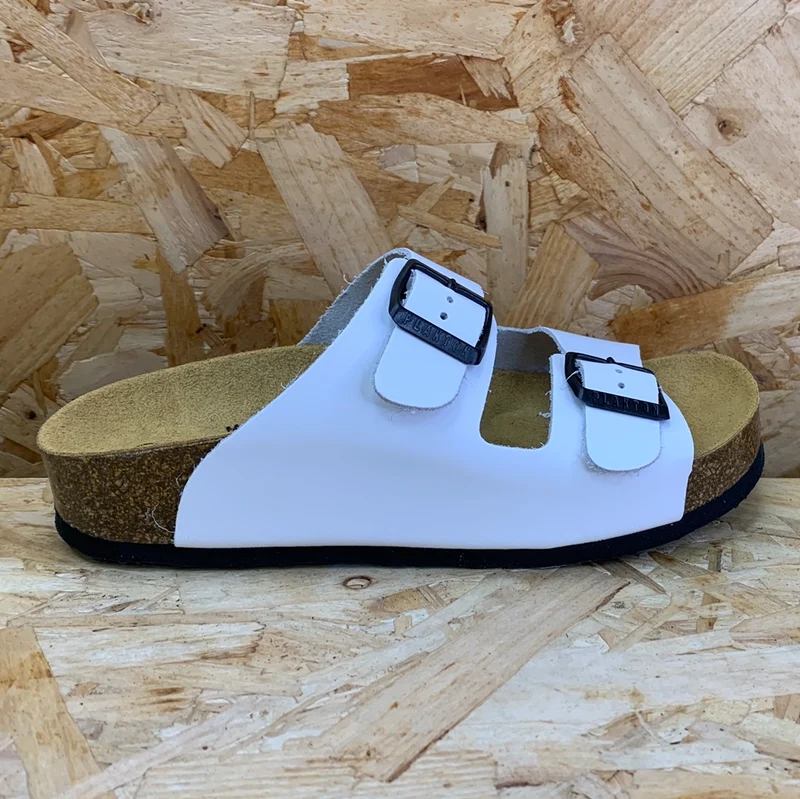 Plakton Damen-Sandale „Malaga Mid“ aus Napa-Leder – Weiß