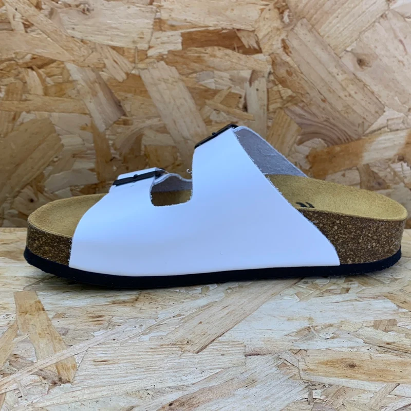 Plakton Damen-Sandale „Malaga Mid“ aus Napa-Leder – Weiß