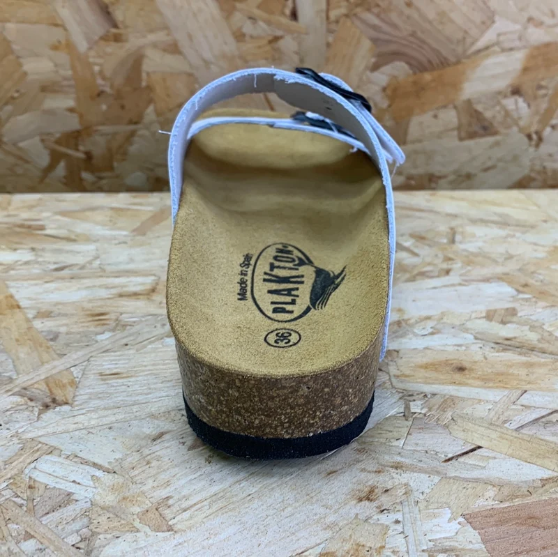 Plakton Damen-Sandale „Malaga Mid“ aus Napa-Leder – Weiß
