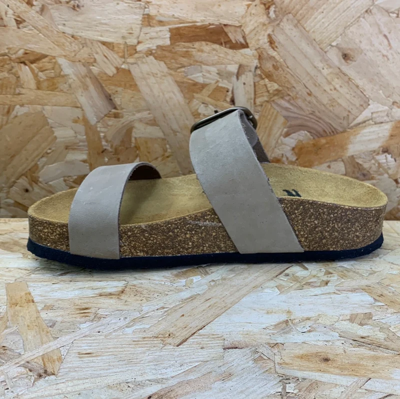 Plakton Damen-Sandale „Alicante Mid“ aus Nubukleder – Taupe