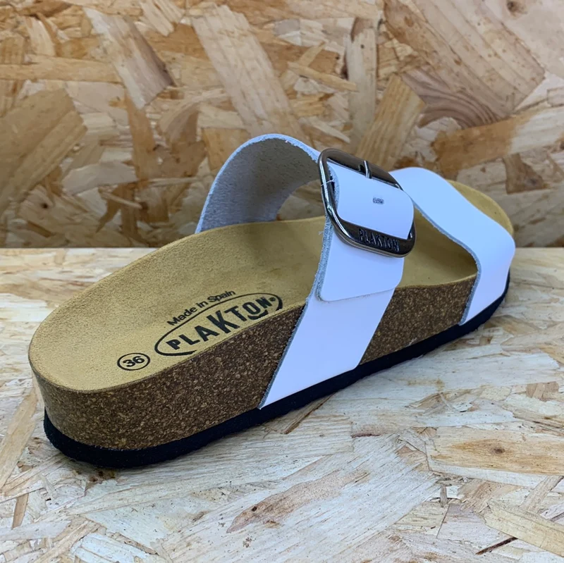 Plakton Damen-Sandale „Alicante Mid“ aus Nappaleder – Weiß