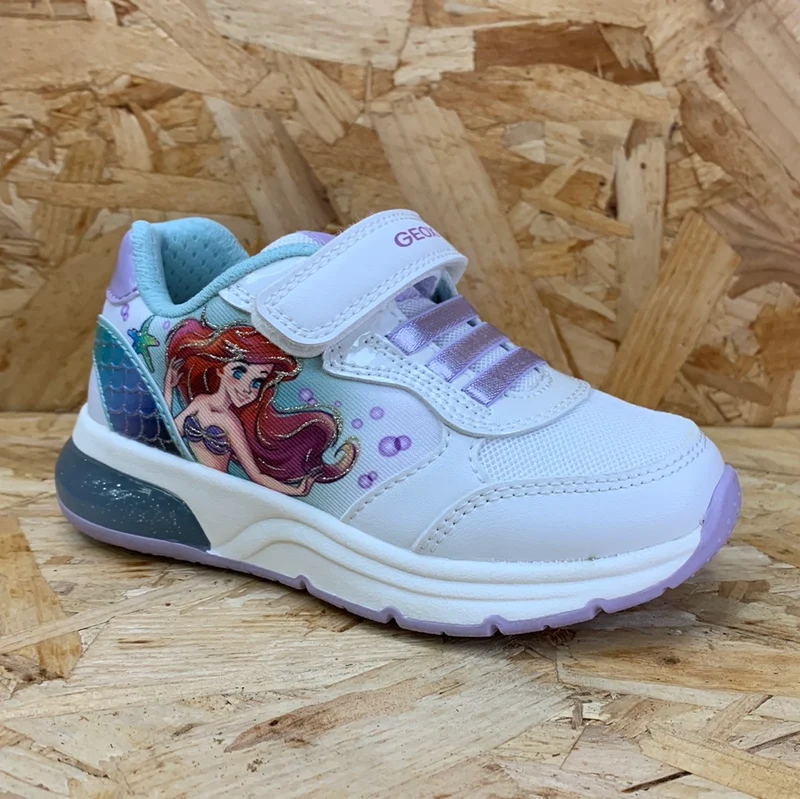 Geox Kinder Disney Die kleinen Meerjungfrau-Trainer – Weiß / Watersea