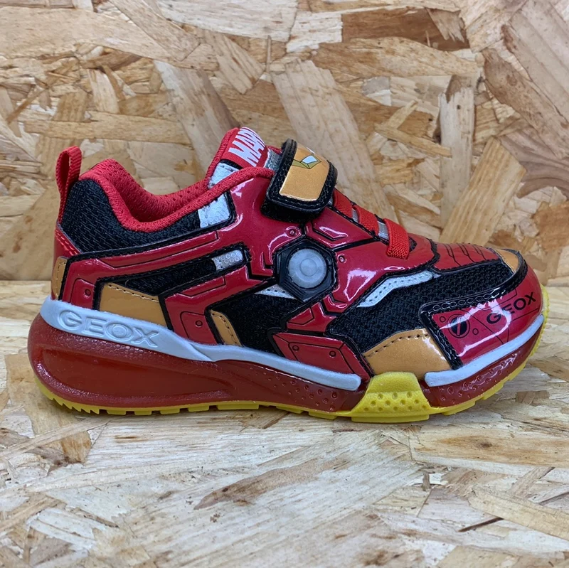Geox Kinder Marvel Iron Man-Trainer – Schwarz / Rot