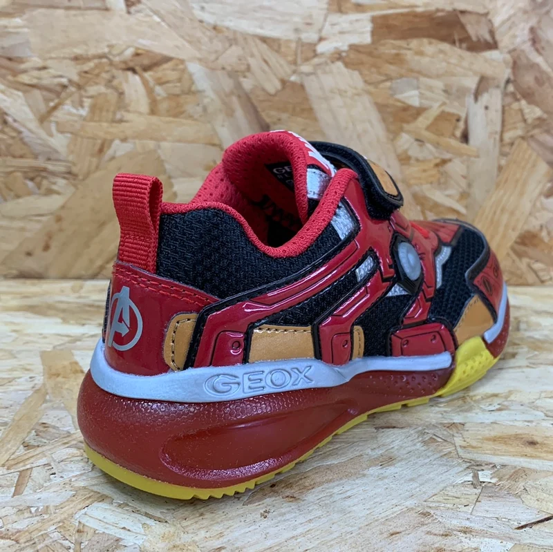 Geox Kinder Marvel Iron Man-Trainer – Schwarz / Rot