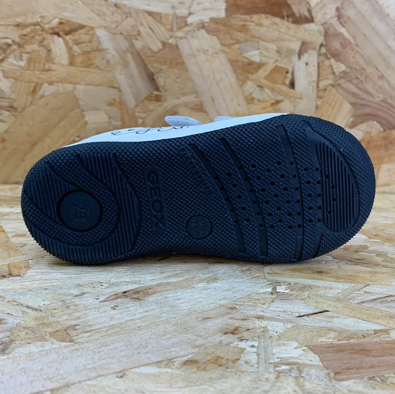 Geox Kleinkinder Disney Mickey Mouse Flick Ledersneaker - Weiß / Schwarz