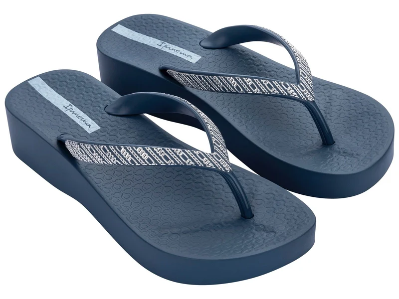 Ipanema Damen Mesh Wedge Links Sandalen – Blau