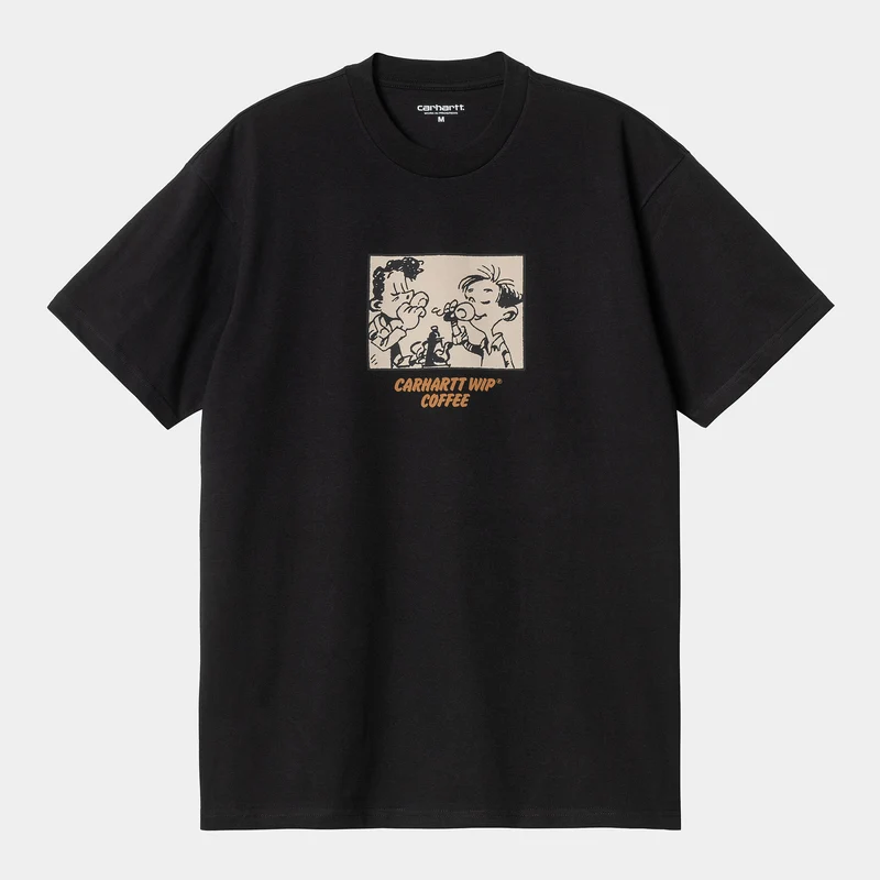 Carhartt WIP Herren Carhartt WIP WIP Coffee Kurzarm-Bio-T-Shirt – Schwarz