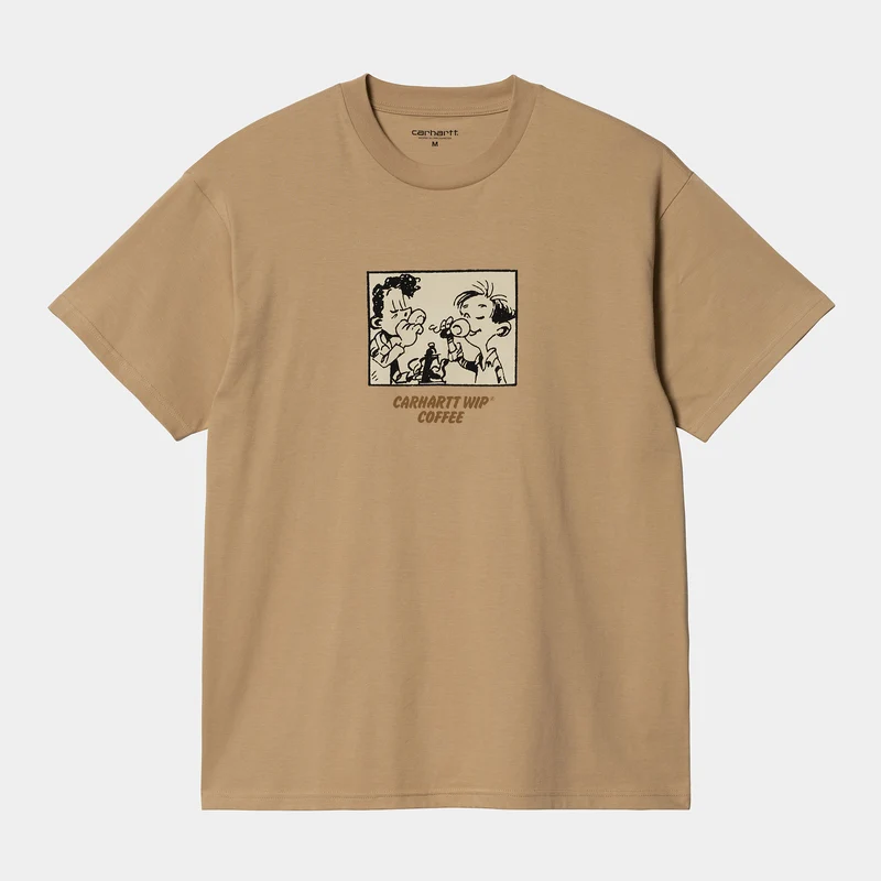 Carhartt WIP Herren Carhartt WIP WIP Coffee Kurzarm-Bio-T-Shirt – Dusty Hamilton Brown