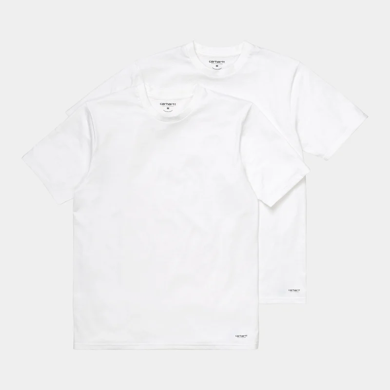 Carhartt WIP Herren Standard-Kurzarm-T-Shirt mit Rundhalsausschnitt (2er-Pack) – Weiß