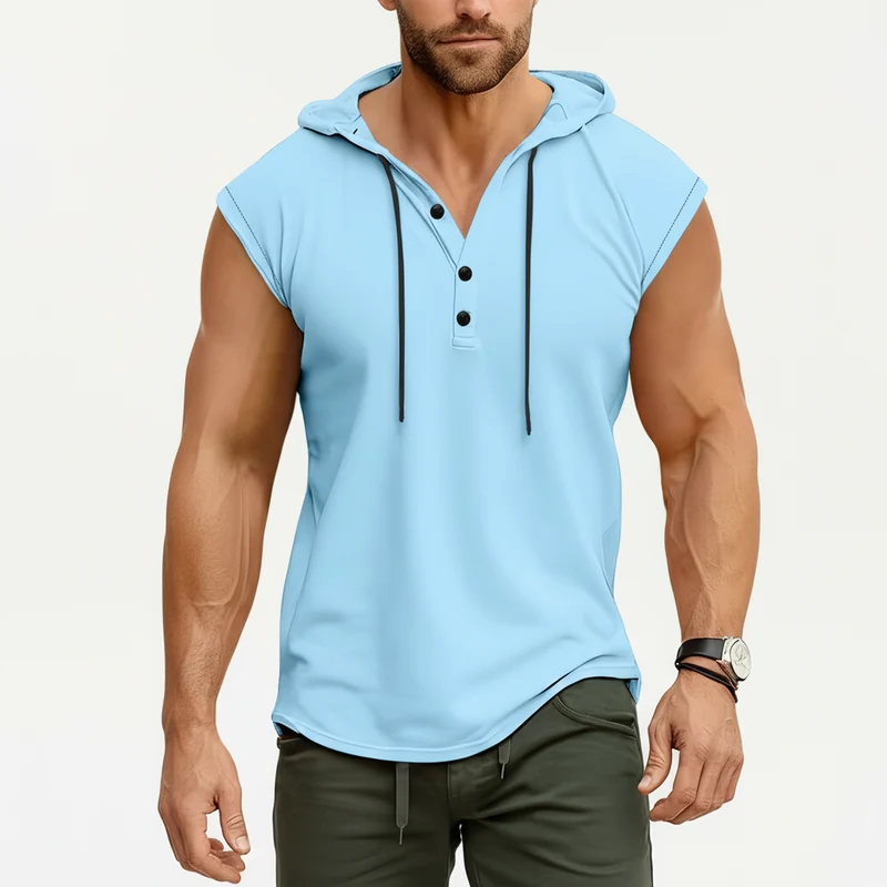 Mouwloos Henley Tanktop - AeroVibe