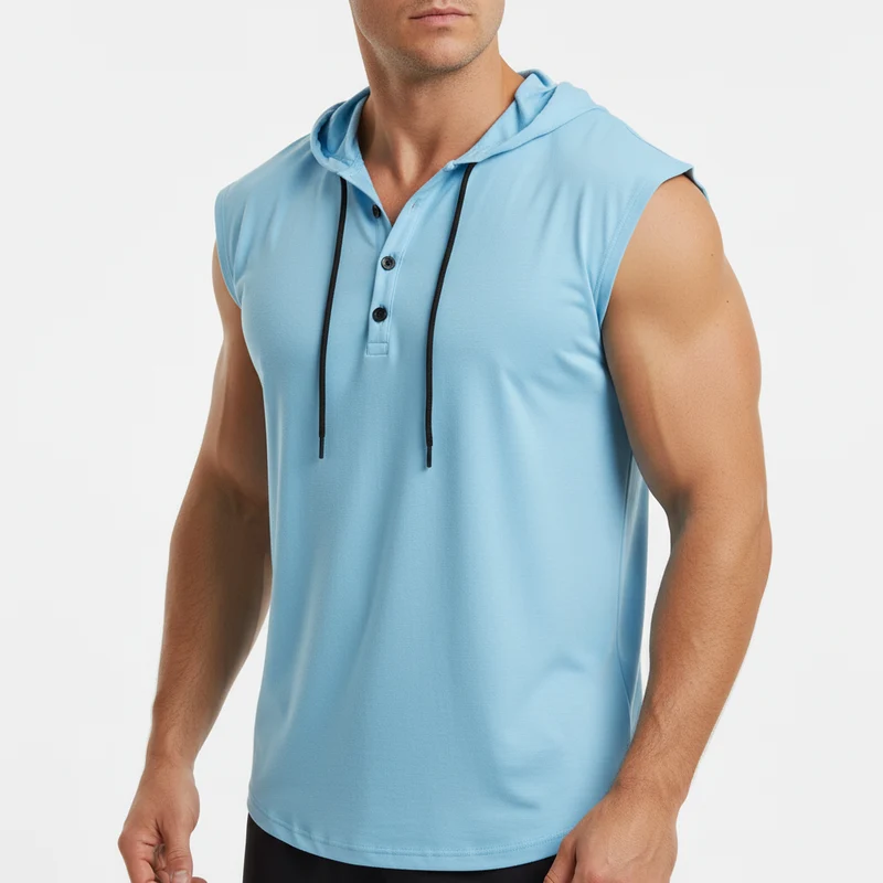 Mouwloos Henley Tanktop - AeroVibe