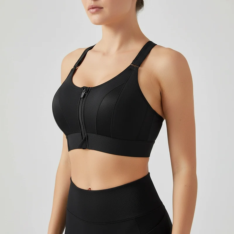 Vorne Reissverschluss Sport BH - PowerFlexa