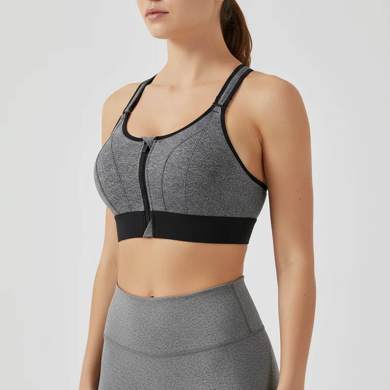 Vorne Reissverschluss Sport BH - PowerFlexa