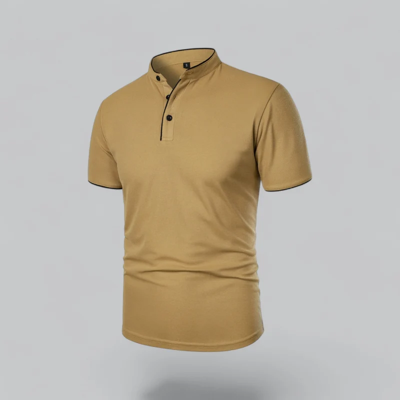 Fionn | Herren Poloshirt mit Stehkragen Kurzarm