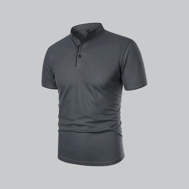 Fionn | Herren Poloshirt mit Stehkragen Kurzarm