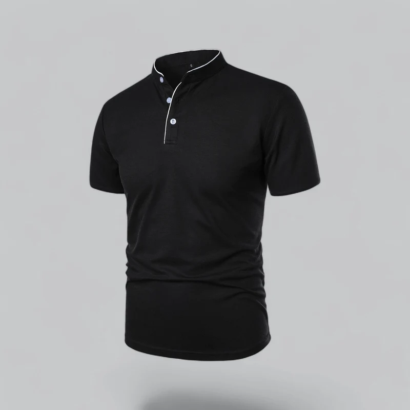 Fionn | Herren Poloshirt mit Stehkragen Kurzarm