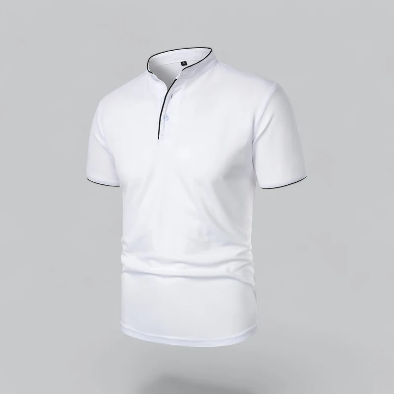 Fionn | Herren Poloshirt mit Stehkragen Kurzarm