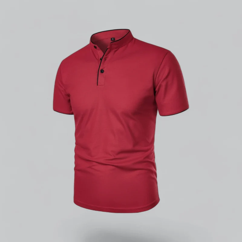 Fionn | Herren Poloshirt mit Stehkragen Kurzarm