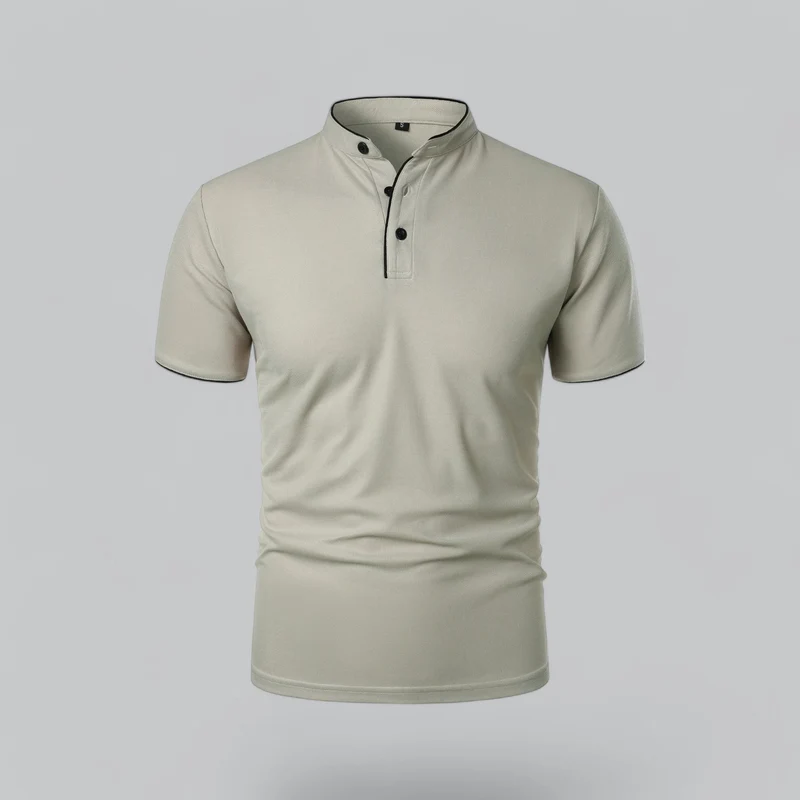 Fionn | Herren Poloshirt mit Stehkragen Kurzarm