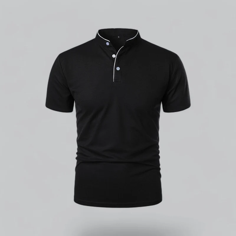 Fionn | Herren Poloshirt mit Stehkragen Kurzarm