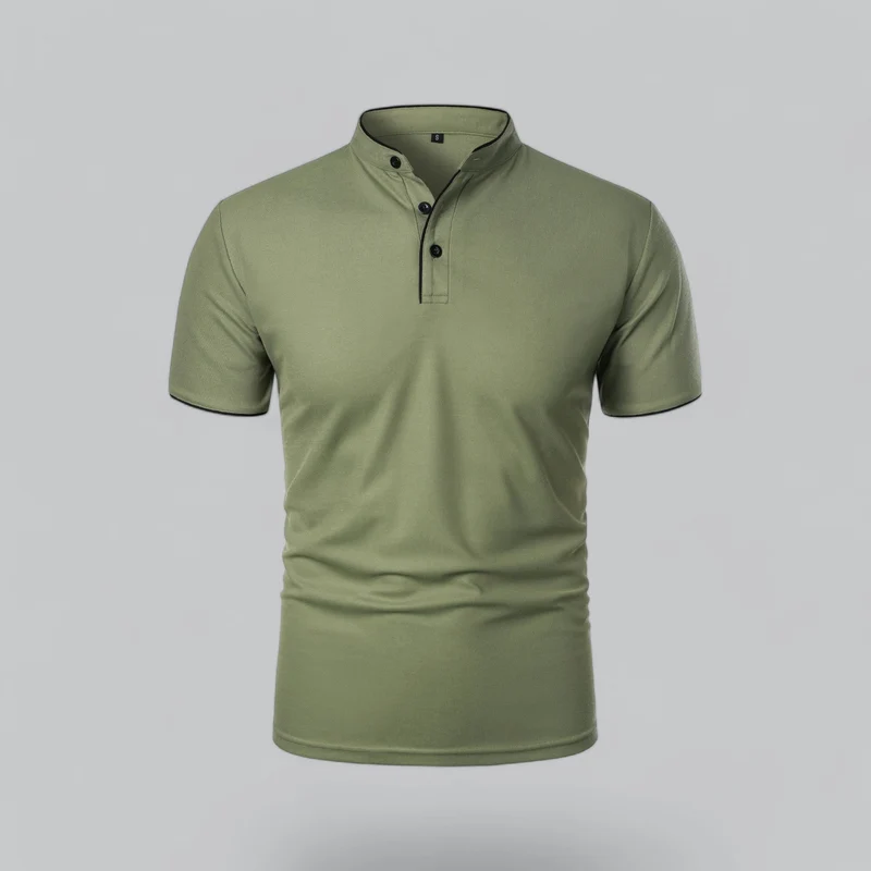 Fionn | Herren Poloshirt mit Stehkragen Kurzarm