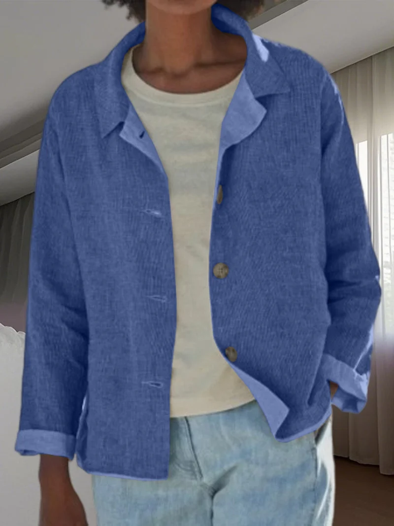 Britta | Damen Übergangsjacke mit Kragen Knopfleiste
