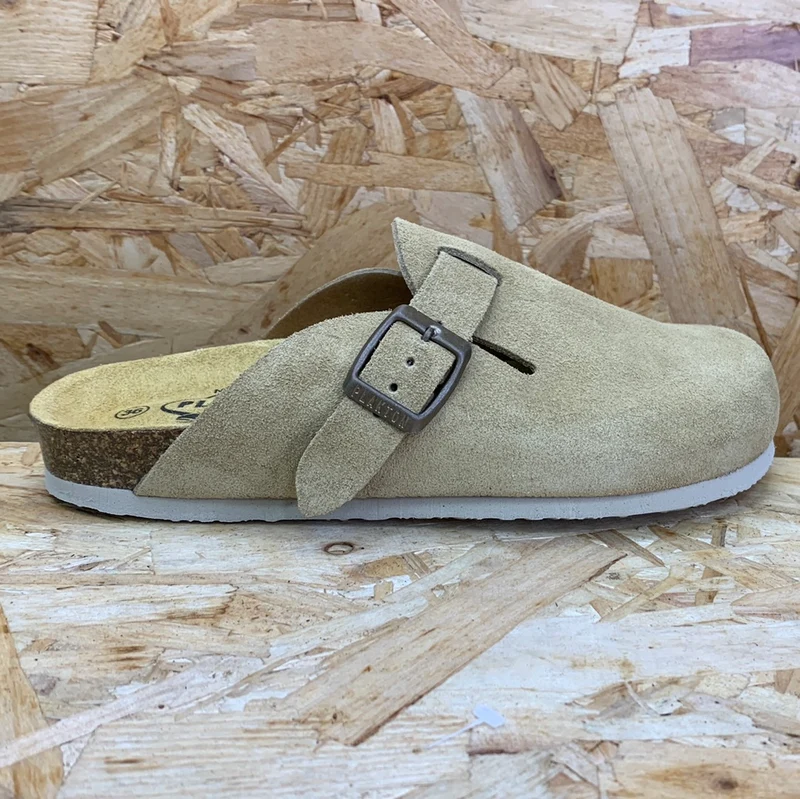 Plakton Gibraltar Leder-Pantoletten für Damen – Pilz