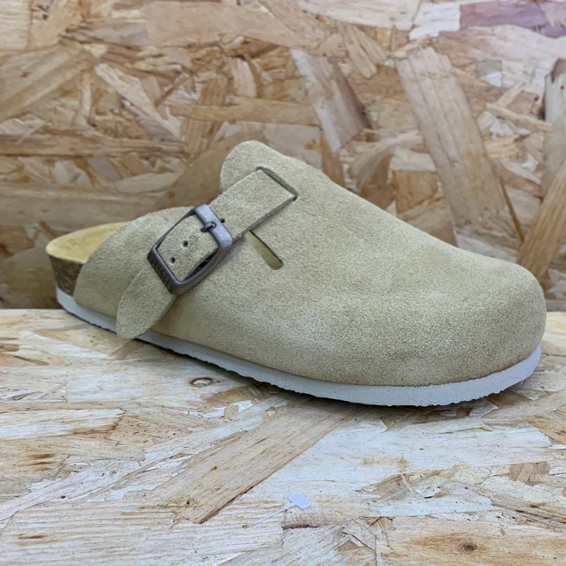 Plakton Gibraltar Leder-Pantoletten für Damen – Pilz