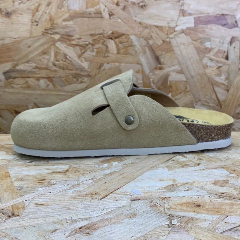 Plakton Gibraltar Leder-Pantoletten für Damen – Pilz