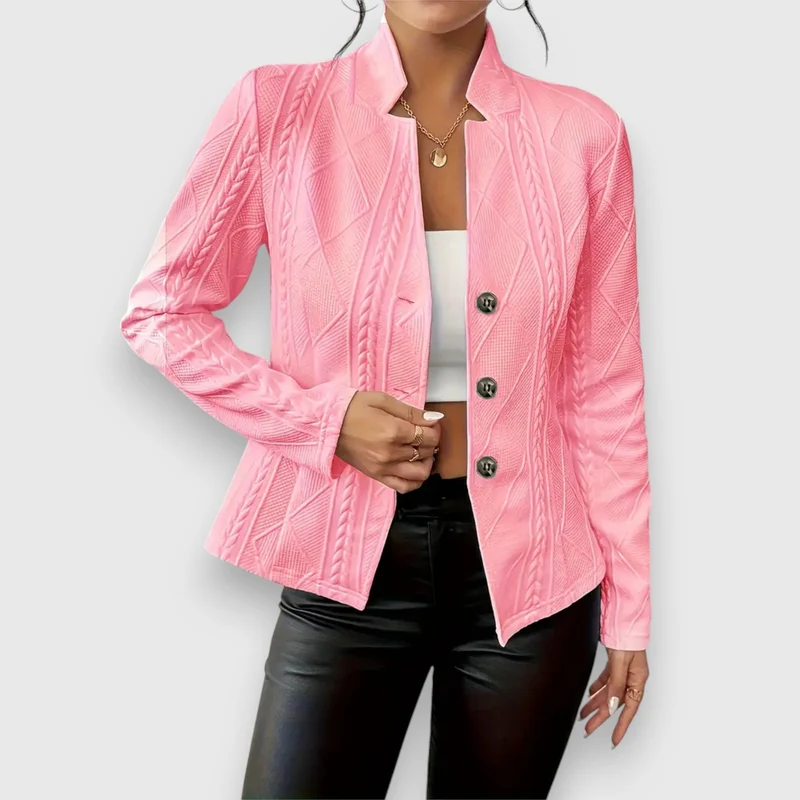 Reina | Damen Troyer Pullover Zopfmuster Langarm Anliegend