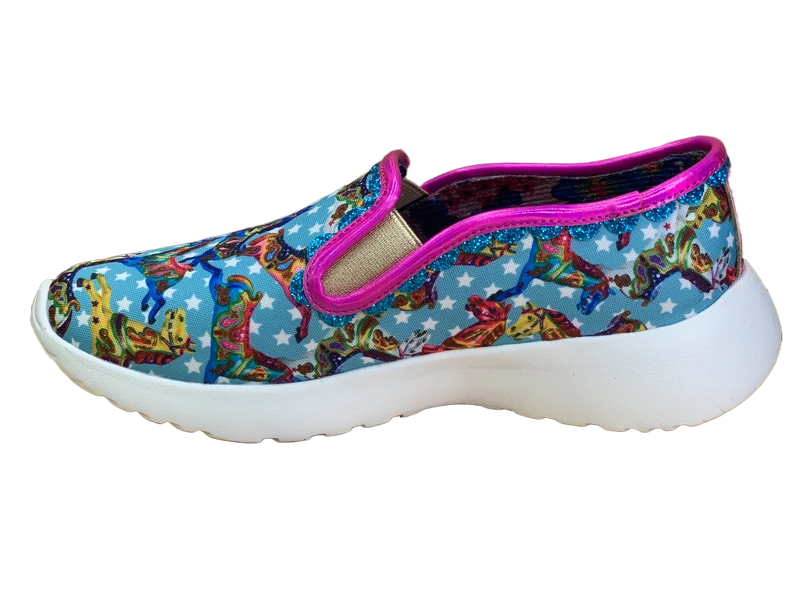 Irregular Choice Damen Peggles Slip-On-Sneaker – Blau