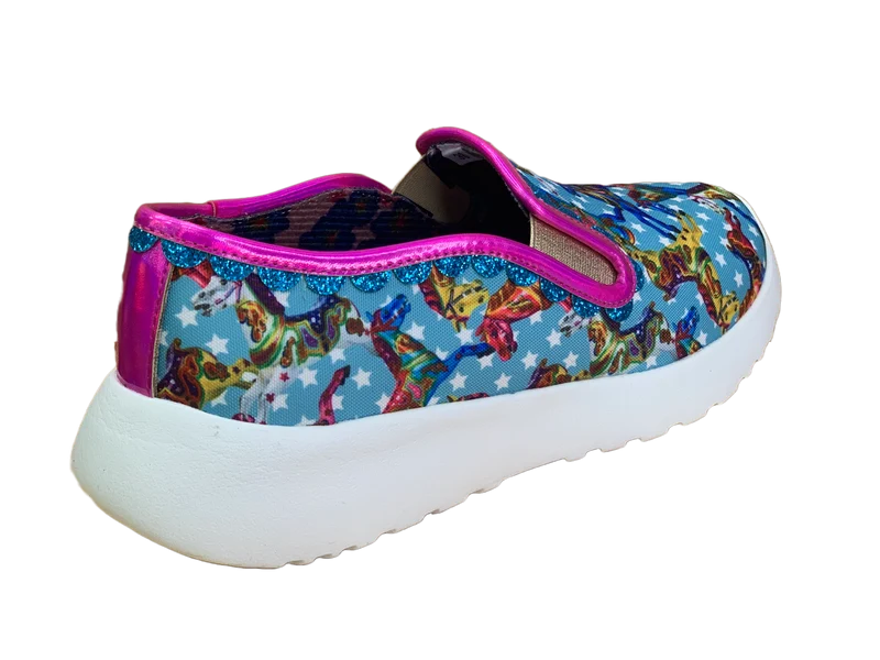 Irregular Choice Damen Peggles Slip-On-Sneaker – Blau