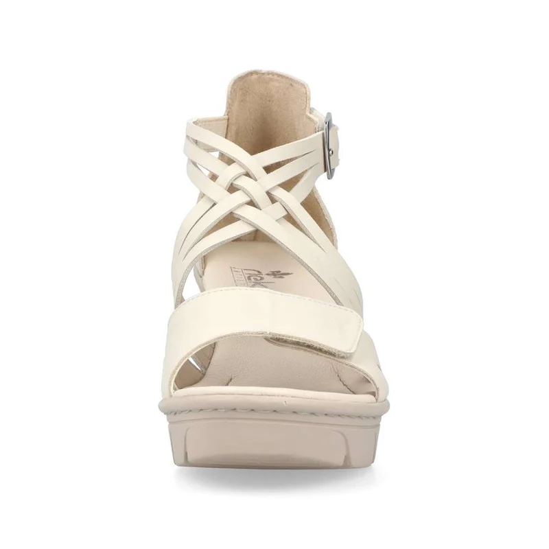 Rieker Modische High-Heel-Sandale für Damen – Beige