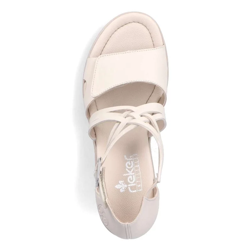 Rieker Modische High-Heel-Sandale für Damen – Beige
