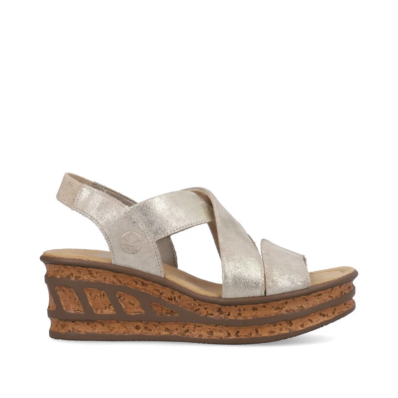 Rieker Modische Keilsandalette für Damen – Beige