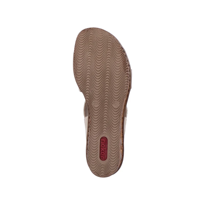 Rieker Modische Keilsandalette für Damen – Beige