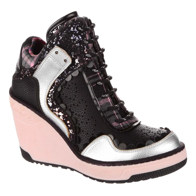 Irregular Choice Home Run Wedge-Trainer für Damen – Schwarz