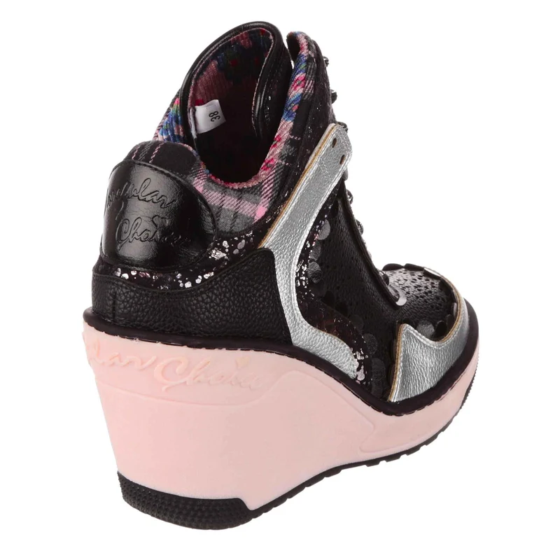 Irregular Choice Home Run Wedge-Trainer für Damen – Schwarz