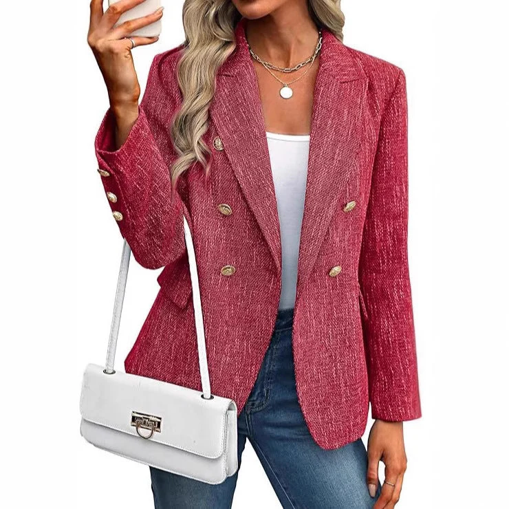 Estrid | Damen Zweireihiger Blazer mit Reverskragen