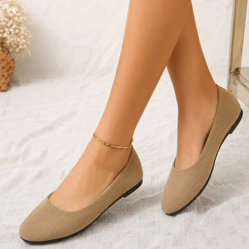 Liselotte | Damen Ballerinas Slip-On Runde Kappe