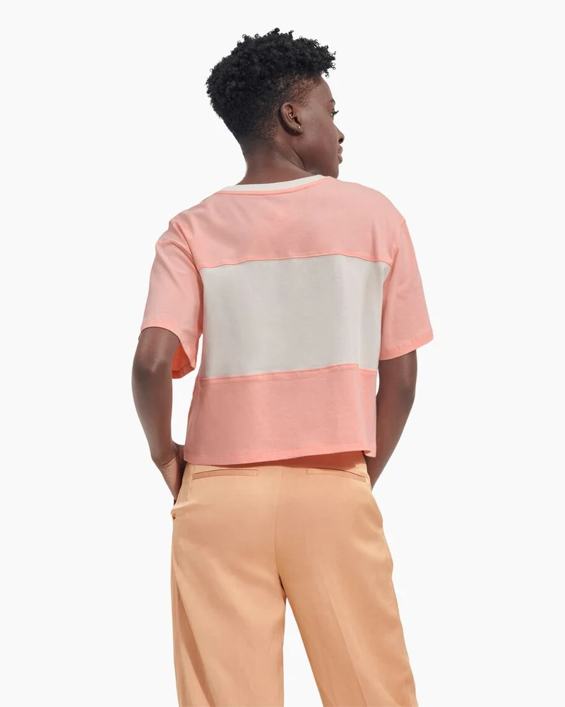 UGG Damen Jordene Colourblock Logo T-Shirt – Pink Opal