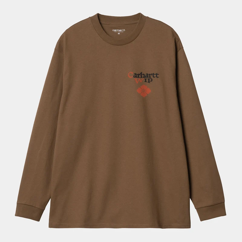 Carhartt WIP Herren Buffalo Langarm-T-Shirt – Tamarinde