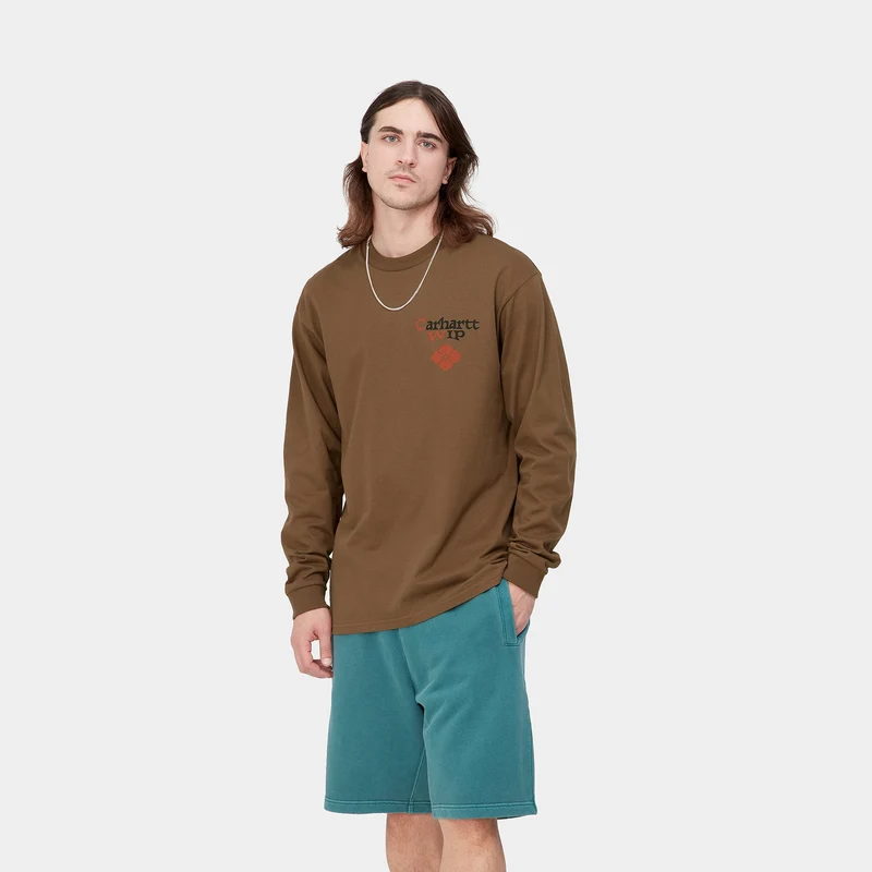Carhartt WIP Herren Buffalo Langarm-T-Shirt – Tamarinde